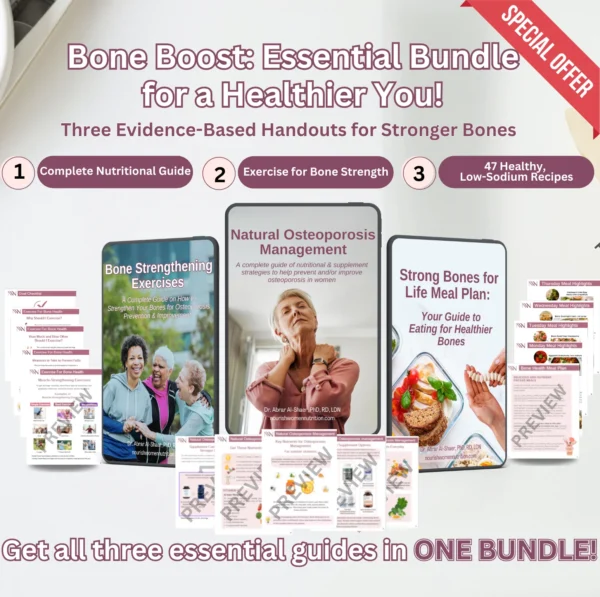 Osteoporosis Wellness Bundle: Nutrition, Exercise & Meal Planning for Stronger Bones